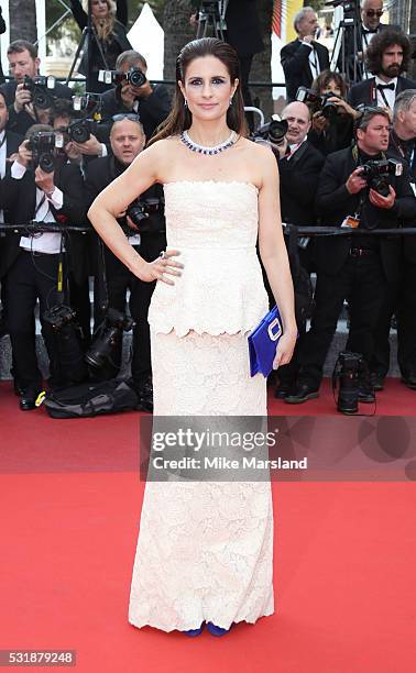 Livia Firth attends the 'Loving' premiere during the 69th annual Cannes Film Festival at the Palais des Festivals on May 16, 2016 in Cannes, France.