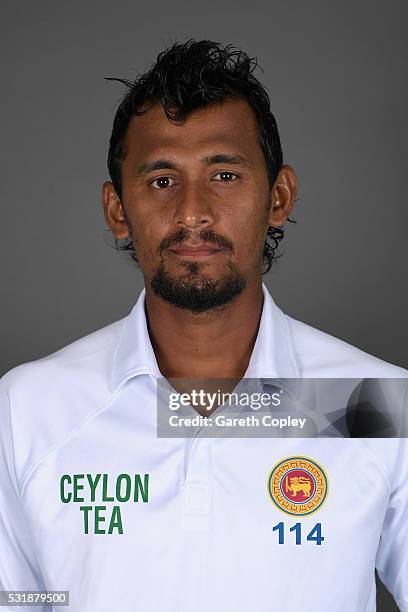 Suranga Lakmal of Sri Lanka poses for a portrait at Headingley on May 17, 2016 in Leeds, England.