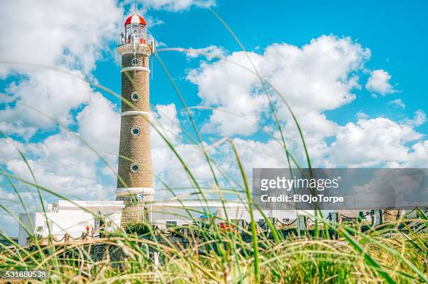 lighthouse in josé ignacio beach, punta del este, uruguay - jose ignacio lighthouse stock pictures, royalty-free photos & images
