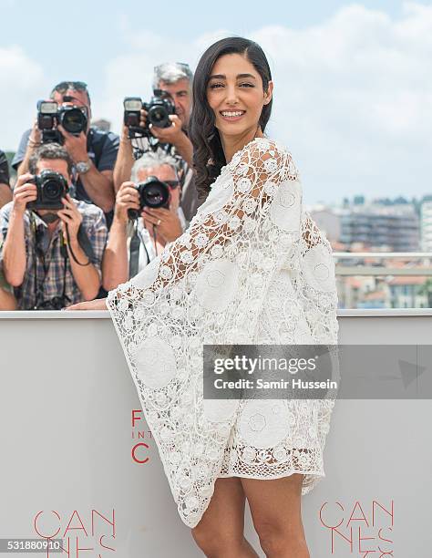 Golshifteh Farahani attends the "Paterson" Photocall at the annual 69th Cannes Film Festival at Palais des Festivals on May 16, 2016 in Cannes,...