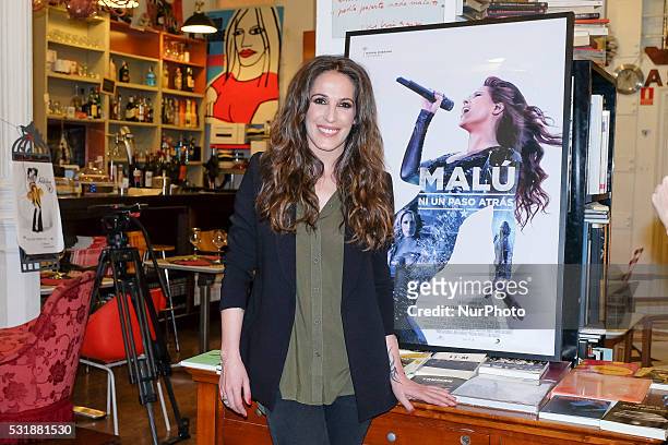 The MALU singer attends the presentation of the documentary &quot;Mal, Not One Step Back&quot; in Madrid, Spain, on May 17, 2016.