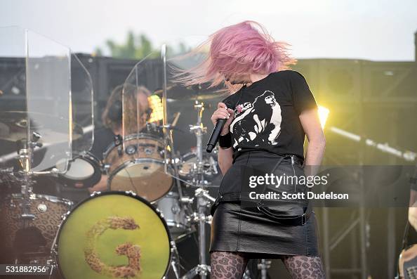 Garbage Drummer Drummer Butch Vig and singer Shirley Manson of the band Garbage... News ...