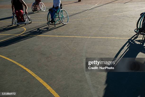 Players of Wheel-Ability Sports Club basketball team have their training in Katutura, Windhoek, Namibia. Every Sunday they invite people from the...