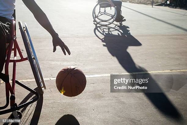 Players of Wheel-Ability Sports Club basketball team have their training in Katutura, Windhoek, Namibia. Every Sunday they invite people from the...