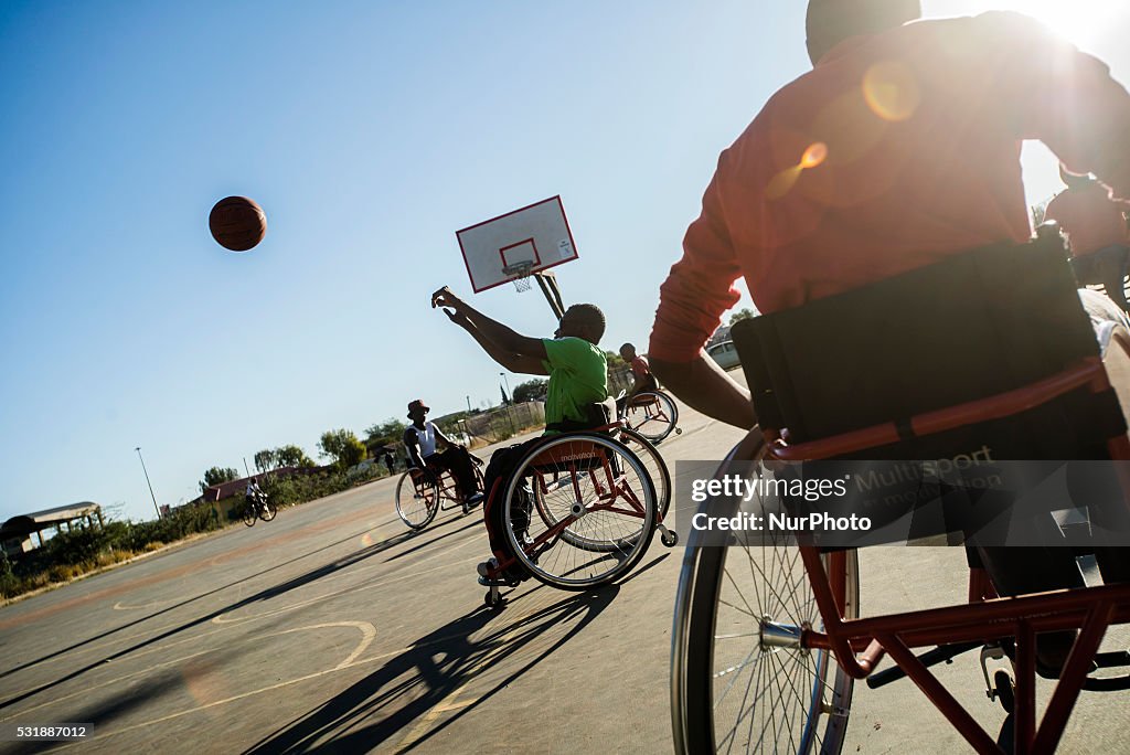 Playing Basketball on Wheels in Katutura