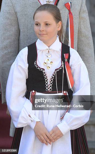 Princess Ingrid Alexandra of Norway attends the celebration of the Norwegian National Day at the Norwegian Royal Residence Skaugum on May 17, 2016 in...