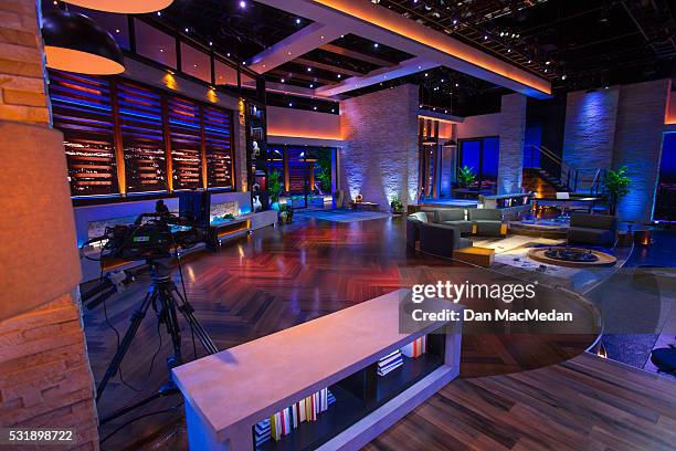 Set of TV host/comedian Chelsea Handler talk show 'Chelsea' is photographed for USA Today on May 2, 2016 in Culver City, California.