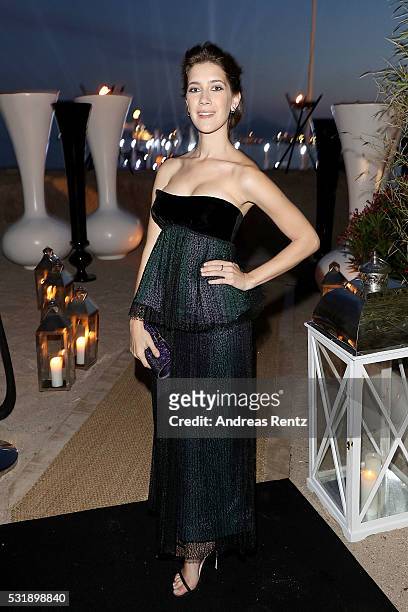 Clara Alonso attends The Harmonist Cocktail Party during The 69th Annual Cannes Film Festival at Plage du Grand Hyatt on May 16, 2016 in Cannes.