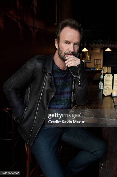 Musician Sting poses for a portrait on April 30, 2016 in New York City.