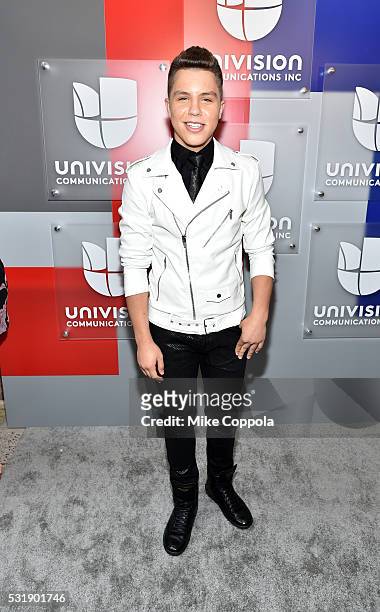 Musician Jonatan Sanchez attends Univision's 2016 Upfront Red Carpet at Gotham Hall on May 17, 2016 in New York City.