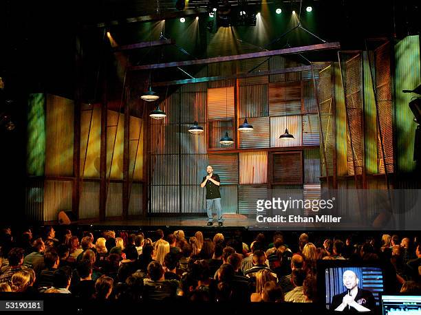 Comedian Dave Attell performs at the House of Blues inside the Mandalay Bay Resort & Casino on July 2, 2005 in Las Vegas, Nevada. Comedy Central is...