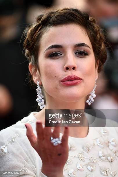 Actress Adriana Ugarte attends the "Julieta" premiere during the 69th annual Cannes Film Festival at the Palais des Festivals on May 17, 2016 in...