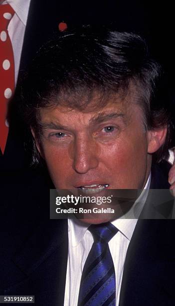 Donald Trump attends 80th Birthday Party for Joey Adams on 80th Birthday Party for Joey Adams on January 7, 1991 at the Helmsley Hotel in New York...