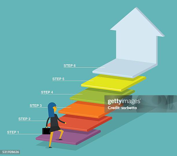 move up - stairs stock illustrations