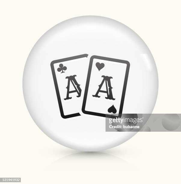 cards icon on white round vector button - beige suit stock illustrations