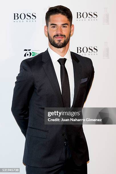 Isco Alarcon, embassador of Boss Bottled Unlimited, attends to the presentation 'El Exito No Nace, Se Hace' campaign at El Corte Ingles on May 17,...