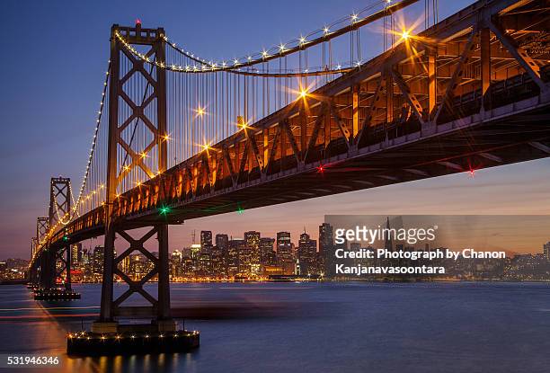 san francisco from bay bridge. - bay bridge stock pictures, royalty-free photos & images