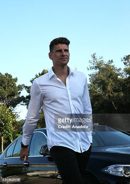 Mario Gomez of Besiktas attends the team's barbecue party to celebrate Besiktas' Super Lig title at BJK Nevzat Demir Facilities in Istanbul, Turkey...