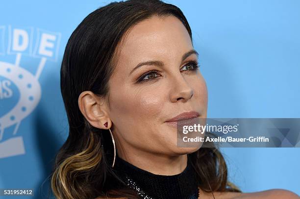 Actress Kate Beckinsale arrives at the premiere of Roadside Attractions' 'Love and Friendship' at Directors Guild of America on May 3, 2016 in Los...