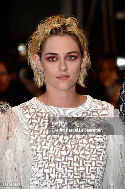 Actress Kristen Stewart attends the "Personal Shopper" premiere during the 69th annual Cannes Film Festival at the Palais des Festivals on May 17,...