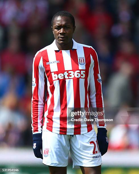 Giannelli Imbula of Stoke City during the Barclays Premier League match between Stoke City and West Ham United at the Britannia Stadium on May 15,...