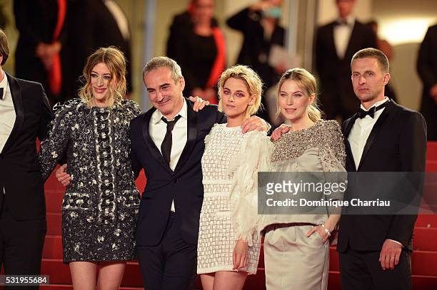 Actress Sigrid Bouaziz, Director Olivier Assayas, actress Kristen Stewart, actress Nora von Waldstaetten and actor Anders Danielsen Lie attend the...