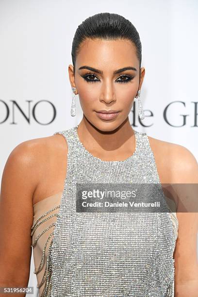 Kim Kardashian attends the De Grisogono Party at the annual 69th Cannes Film Festival at Hotel du Cap-Eden-Roc on May 17, 2016 in Cap d'Antibes,...