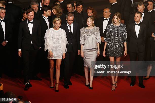 Actor Lars Eidinger, actress Kristen Stewart, director Olivier Assayas, actress Nora von Waldstaetten, actress Sigrid Bouaziz actor Anders Danielsen...