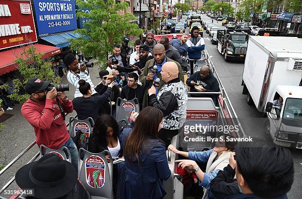 Fat Joe poses during Ride Of Fame ride with "My Voice" at Bryant Park on May 17, 2016 in New York City.