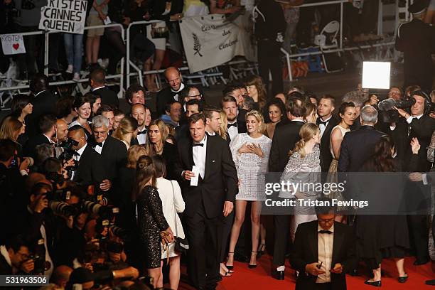 Kristen Stewart arrives at the "Personal Shopper" premiere during the 69th annual Cannes Film Festival at the Palais des Festivals on May 17, 2016 in...