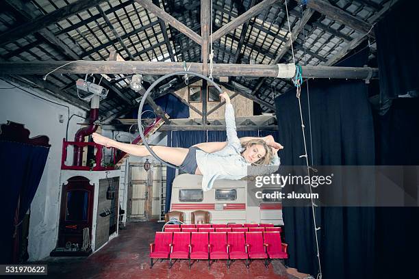 aerial dancer - acrobatics gymnastics stock pictures, royalty-free photos & images