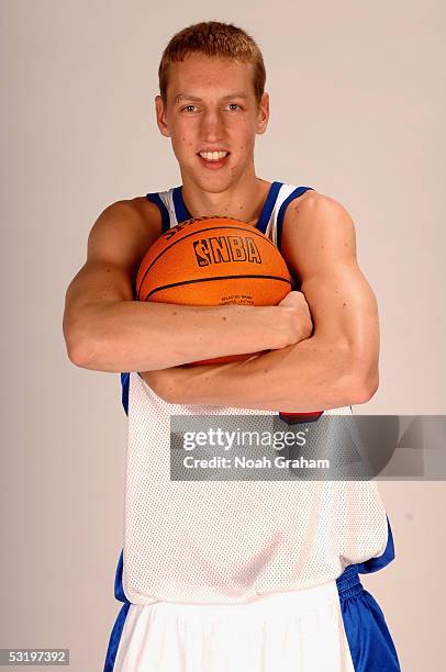 Yaroslav Korolev poses for his post draft portrait shoot on June 29, 2005 at the Staples Center in Los Angeles, California. NOTE TO USER: User...