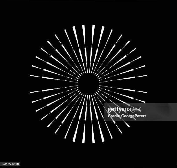 radial symmetrical burst design element - concentric stock illustrations