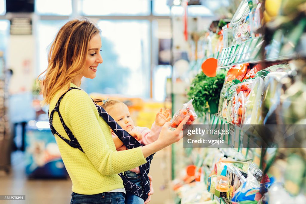 Mother Grocery Shopping.