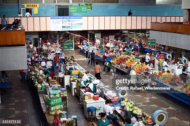 green bazaar almaty - kazakhstan culture stock pictures, royalty-free photos & images