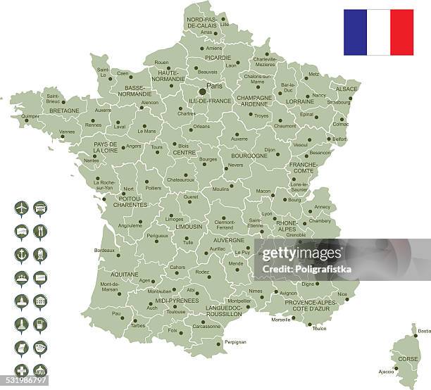 map of france - occitanie stock illustrations