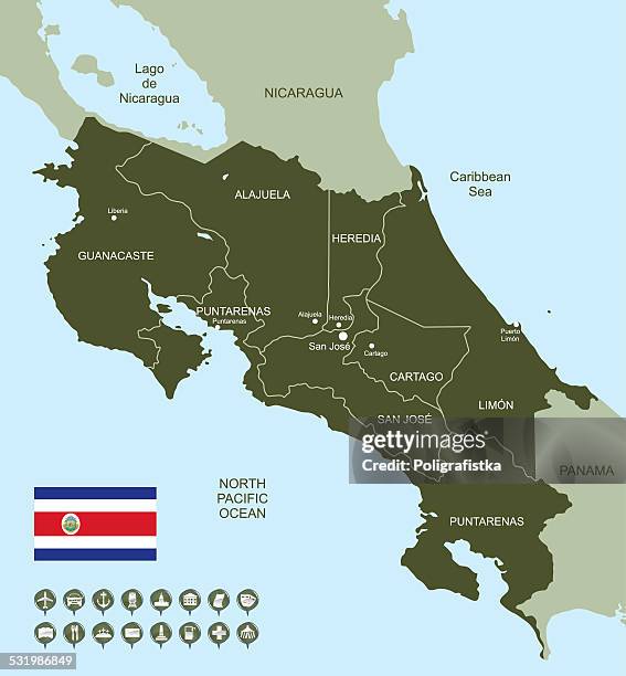 United States Map With State Names - Map Of Costa Rica 