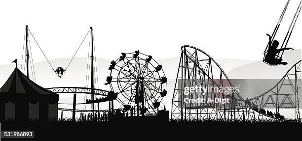 ilustraciones, imágenes clip art, dibujos animados e iconos de stock de favoriteride - parque de atracciones