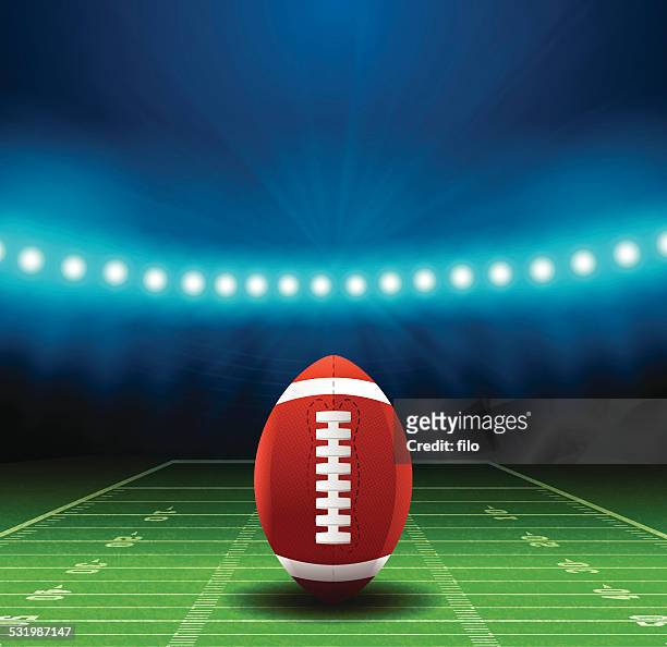 superbowl-football-feld hintergrund - flutlichter stock-grafiken, -clipart, -cartoons und -symbole
