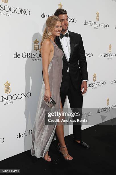 Toni Garrn and Chandler Parsonsattends the De Grisogono Party during the annual 69th Cannes Film Festival at Hotel du Cap-Eden-Roc on May 17, 2016 in...