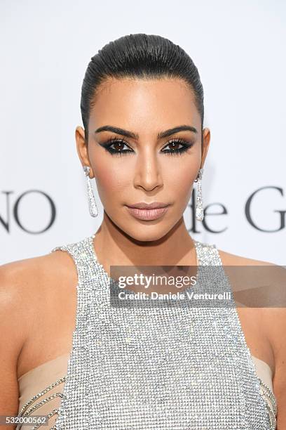 Kim Kardashian attends the De Grisogono Party during the annual 69th Cannes Film Festival at Hotel du Cap-Eden-Roc on May 17, 2016 in Cap d'Antibes,...