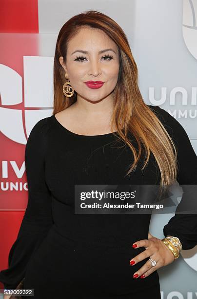 Silvia Del Valle is seen arriving at Univision's UpFront 2016 at Gotham Hall on May 17, 2016 in New York, New York.