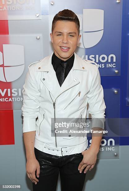 Jonatan Sanchez is seen arriving at Univision's UpFront 2016 at Gotham Hall on May 17, 2016 in New York, New York.