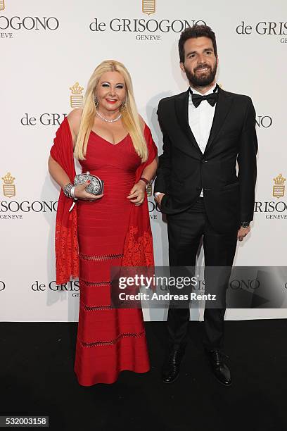 Monika Bacardi and Andrea Iervolino attend the De Grisogono Party during the annual 69th Cannes Film Festival at Hotel du Cap-Eden-Roc on May 17,...