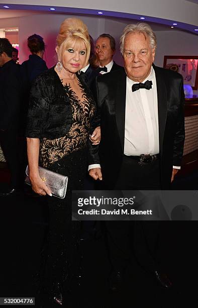 Ivana Trump and Massimo Gargia attend the de Grisogono party during the 69th Cannes Film Festival at Hotel du Cap-Eden-Roc on May 17, 2016 in Cap...