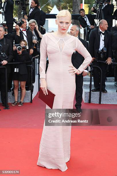 Anna Sherbinina attends the "Julieta" premiere during the 69th annual Cannes Film Festival at the Palais des Festivals on May 17, 2016 in Cannes,...