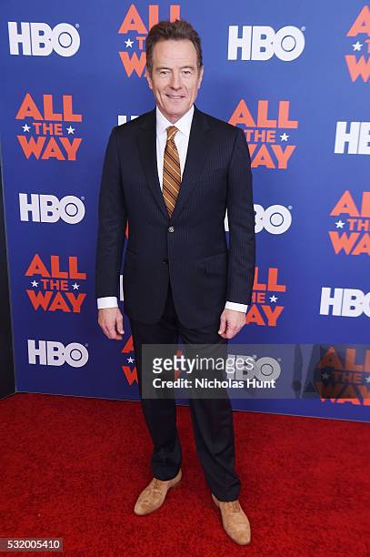 Actor Bryan Cranston attends the NYC special screening of HBO Films' "All The Way" at Jazz at Lincoln Center on May 17, 2016 in New York City.