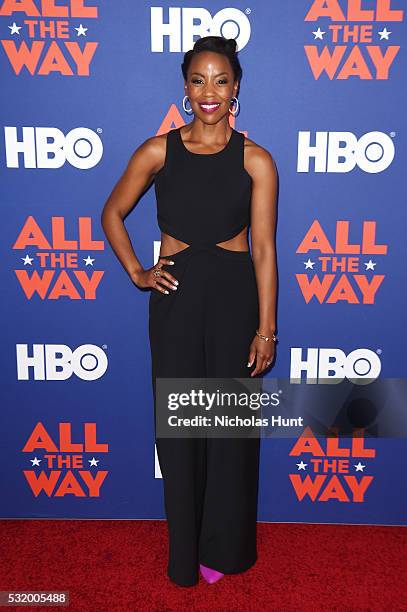 Actress Hilary Ward attends the NYC special screening of HBO Films' "All The Way" at Jazz at Lincoln Center on May 17, 2016 in New York City.