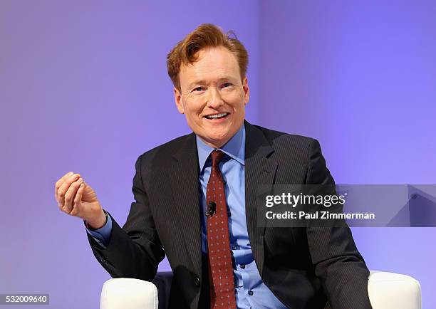 Comedian Conan O'Brien speaks onstage during TBS Night Out at The New Museum on May 17, 2016 in New York City.