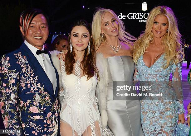 Stephen Hung, Deborah Valdez Hung, Amanda Cronin and Victoria Silvstedt attend the de Grisogono party during the 69th Cannes Film Festival at Hotel...